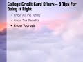 College Credit Card Offers Online