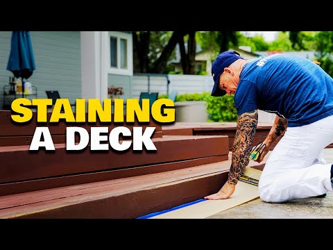 how to apply stain to a deck