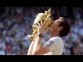 Wimbledon Champion Andy Murray talks to the ...