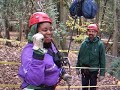 Arley zips the Elora Gorge using the