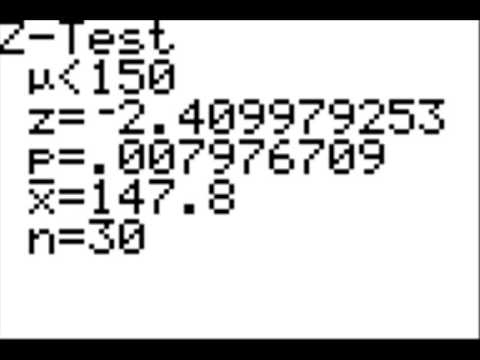 how to use z-test on ti-84