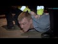 British police arresting barfighter