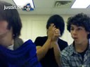 Joe showing his arm muscel! Kevin\