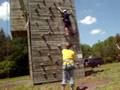 Kid Fails At Climbing a Rock Wall