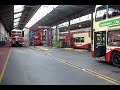 Vintage Brighton bus in garage