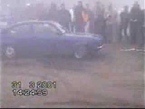 Opel Kadett C Rally Car. Opel Kadett C burnouts