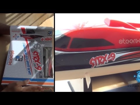 RC - Unboxing my STRX-9 from Steerix, the Mini RC speed boat, with Field Charger, Nimh Battery, Transmitter,