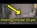 2010-05-08 | Prank War - Dryer Scare "Funny Pranks" ~> Funny Dryer Scare Prank. Andrew continues the prank war by hiding in the dryer and giving him a nice scare. ()