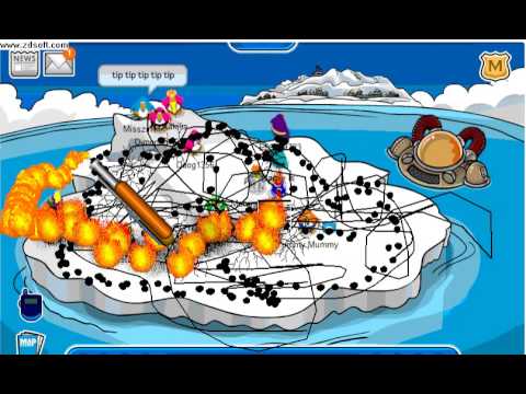 how to sink the iceberg on club penguin