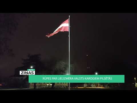 Rūpes par lielizmēra karogiem valsts pilsētās