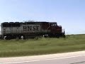 Part 1 of the amazing pace! BNSF GP60M and a GP60B on a stack train!