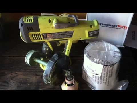 fix paint sprayer - My original review of this tool at this link: https://www.youtube.com/watch?v=ixp0CdxpCBg Spare parts at http://www.ereplacementparts.com/ryobi-parts-c-7931....