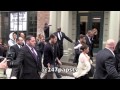 rob & kourtney kardashian with scott disick & son mason filming keeping up with the kardashians in the meat packing district , they came out of there hotel a...