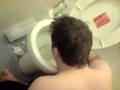 Ewan being violently sick after a night out