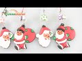 Dainty Santa Claus Pattern Cell Phone Strap Charm 12 Pcs - dinodirect