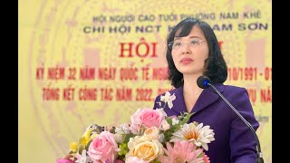 Đồng chí Trịnh Thị Minh Thanh, Phó Bí thư Tỉnh ủy, dự sinh hoạt chi bộ khu Nam Sơn, phường Nam Khê