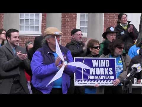 Activists and legislators met before the Senate Finance Hearing to "SHOW THEIR LOVE OF WIND" 