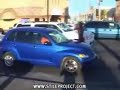 Crazy man with a tire iron.