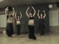 Sara and a few students from her Flow class doing a tribal improv
