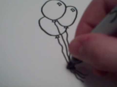 how to draw birthday balloons