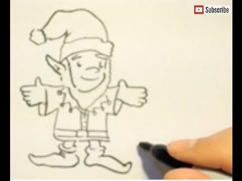 how to draw elf on the shelf