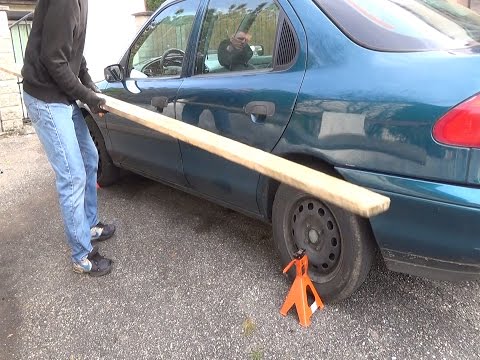 Wie kann man eine Richtlatte Achsvermessung tun