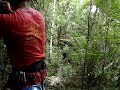 Patrick ziplining in Belize