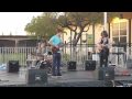 the kids laying down some crazy sounds under a too bright sun. 