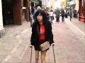 Polio crutching with right foot shoeless.avi