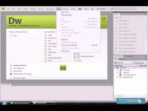 Web Design using Dreamweaver CS4 Part I - Structuring & Defining Sites