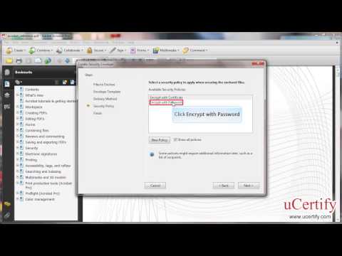how to provide security in pdf document