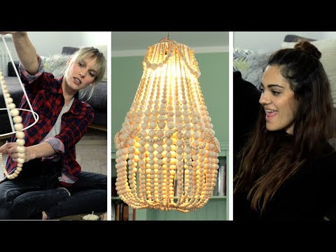 Kronleuchter aus Holzperlen #2 Nilams Wohnzimmer Make Over