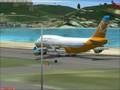 FSX landing 747 Princess Juliana Intl.