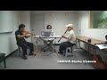 video footage of a rehearsal session of
w.a. mozart's kegelstatt trio in e-flat major for clarinet, viola and piano (k.v. 498)

ii. menuetto  

klarinette: vintonius primus
bratsche: ivan y.p. li
klavier: paul k.c. li

recorded: may 27, 2008 (tuesday)