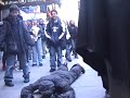 A Man Connecting With The Sidewalk