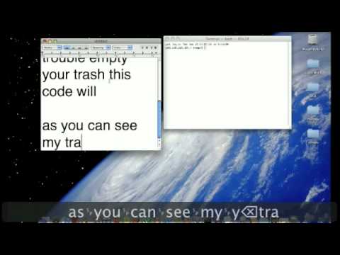 how to empty mac trash by force