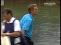 Joost Luiten had the lowest round of the day (64) and shot up the leaderboard. Here he is with the Audi he got for his hole in one on the 12th.