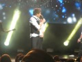 Liam talking and Niall whipping his tie around