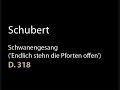Schubert D 318 Schwanengesang ('Endlich stehn die Pforten offen'.wmv