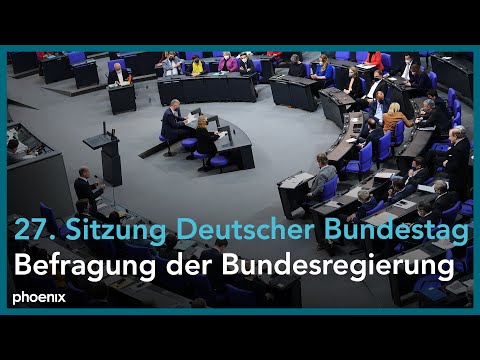 Bundestag: Befragung der Bundesregierung mit Bundeskanzler Olaf Scholz