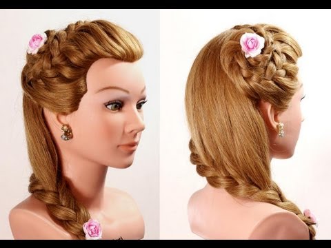Легкая прическа на каждый день: цветок из волос. Braided flower summer hairstyle