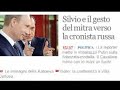 Berlusconi fa il gesto del mitra contro cronista russa!!