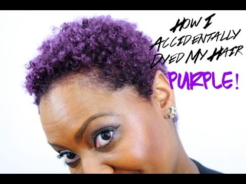 how to dye natural hair purple
