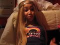 watch as a brunette mulatto gurl uses her caucasian best friends blonde hair to be a 