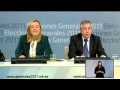 Pregunta en inglés en rueda de prensa elecciones 2011