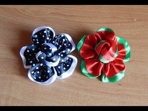 Цветы из лент на резинки своими руками Цветы из лент на резинки своими руками