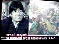 Parte de la declaracion de Evo Morales lugo del referendum Parte de la declaracion de Evo Morales lugo del referendum