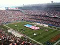 Star spangled banner with fly by
