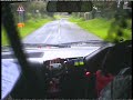 Kex Walker in car on the 2008 Duke Stages, first run around the Andreas Stage.