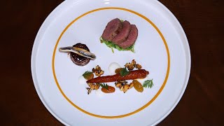 Andrew Morgan’s Brecon Lamb ‘two ways’ Herritage Carrots, Yoghurt, Cumin, Anchovy Fritter